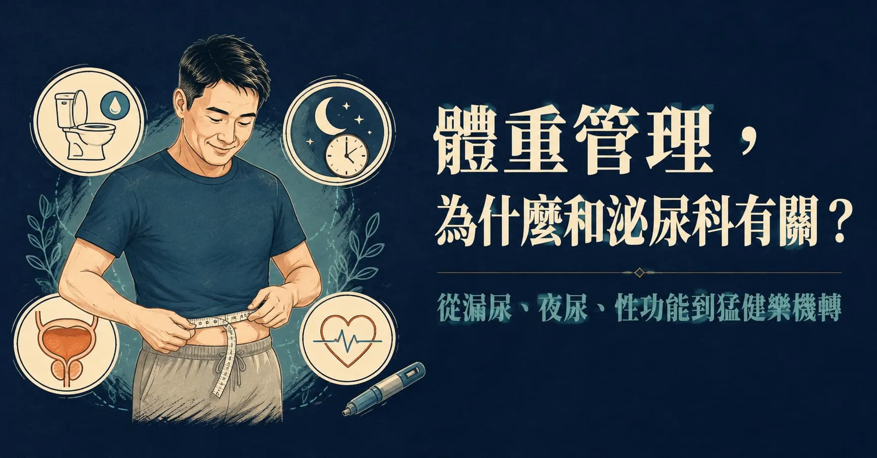 體重管理為什麼和泌尿科有關？從漏尿、夜尿、性功能到猛健樂機轉