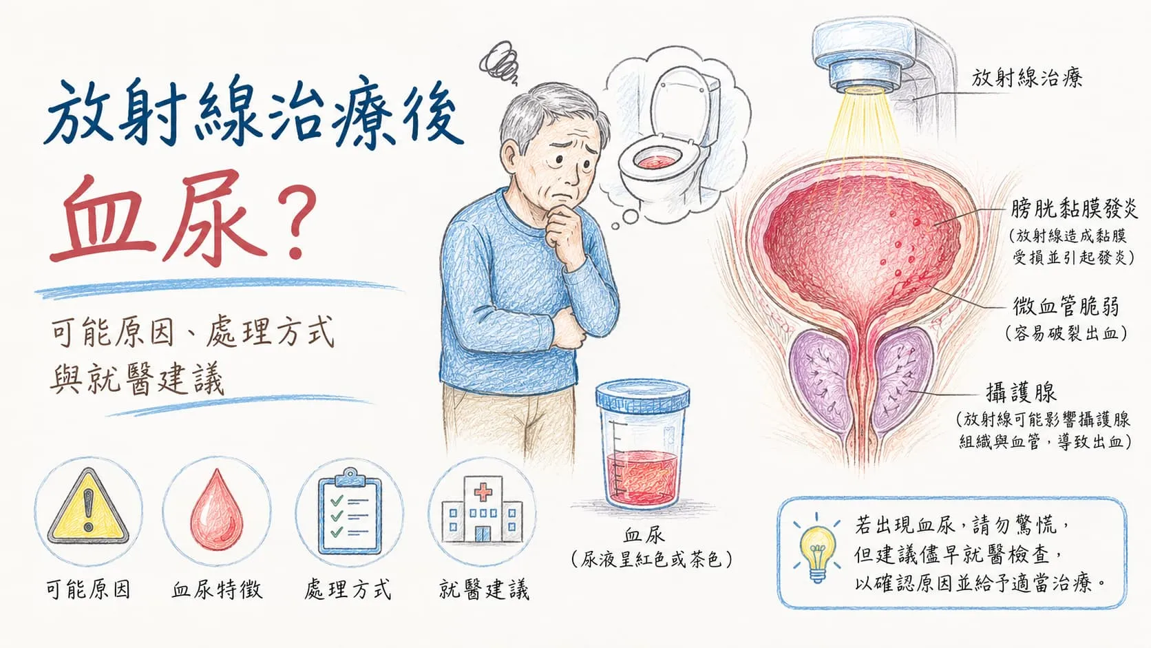 放射線治療後血尿？認識放射線膀胱炎