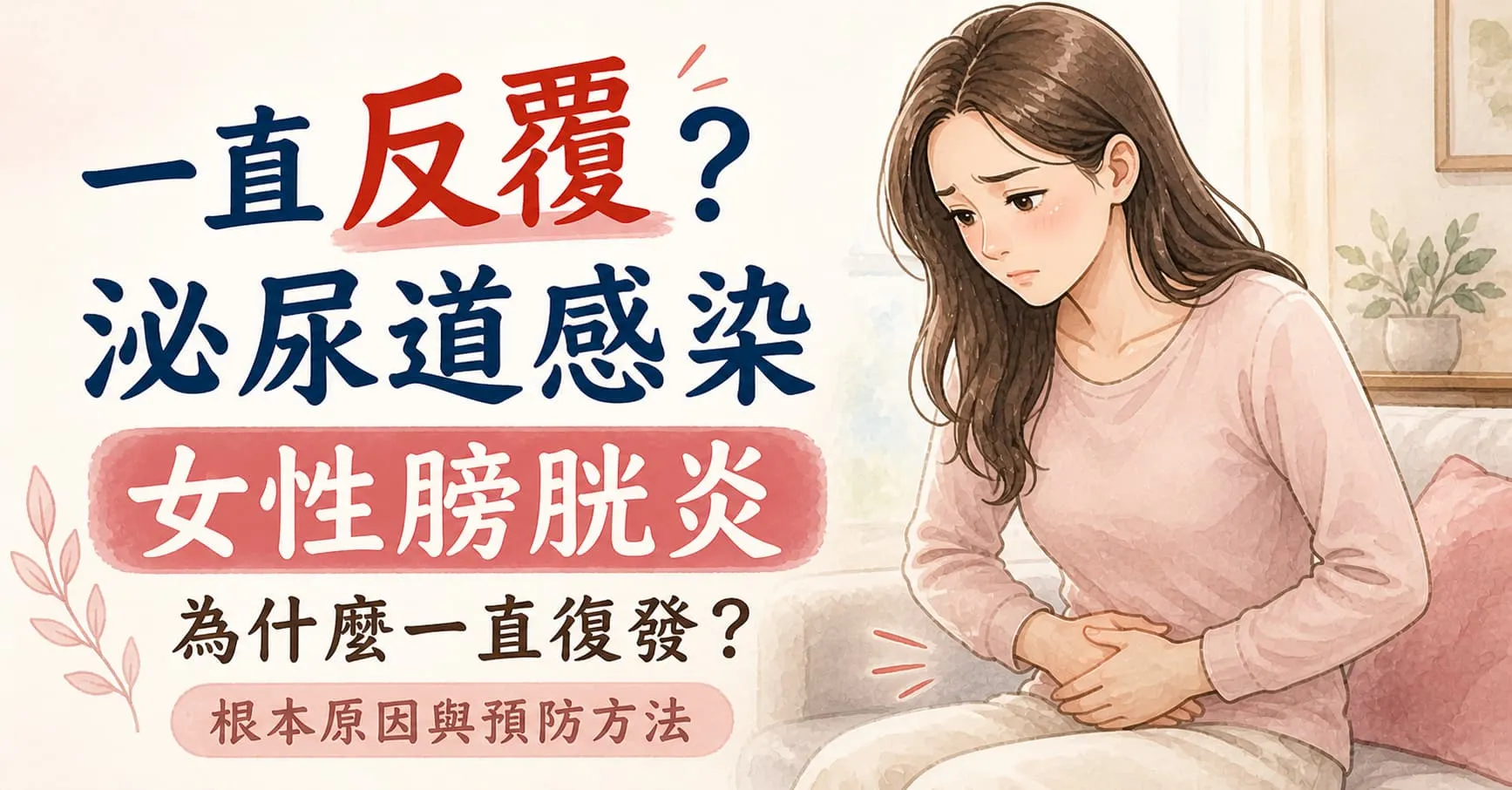 一直反覆泌尿道感染？女性膀胱炎反覆發作的根本原因與預防方法